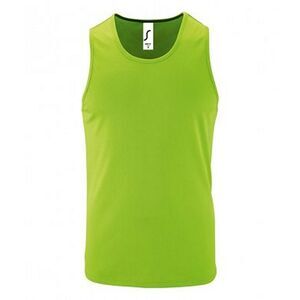 SOLS Mens Performance Tank Top / Neon Green